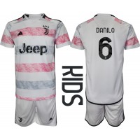 Koszulka piłkarska Juventus Danilo Luiz #6 Strój wyjazdowy dla dzieci 2023-24 tanio Krótki Rękaw (+ Krótkie spodenki)